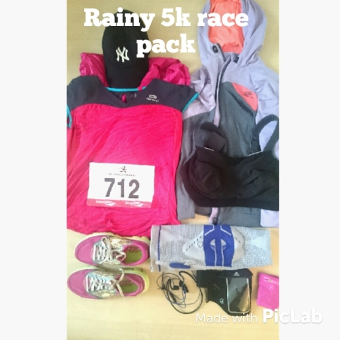 rainy 5k race pack